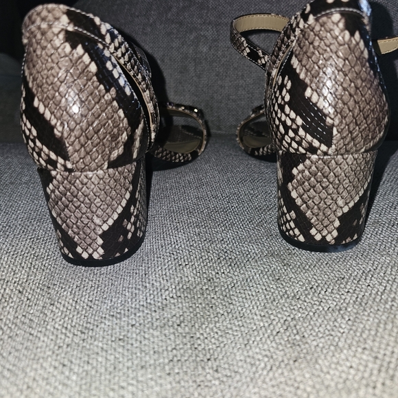 Michael Kors Black and Cream Snakeskin Heels - Picture 4 of 5